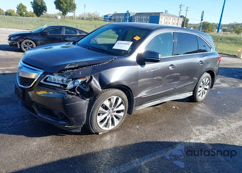 2014 Acura Mdx Technology Pkg W/Entertainment Pkg z USA, uszkodzony, nr VIN 5FRYD4H6XEB017967